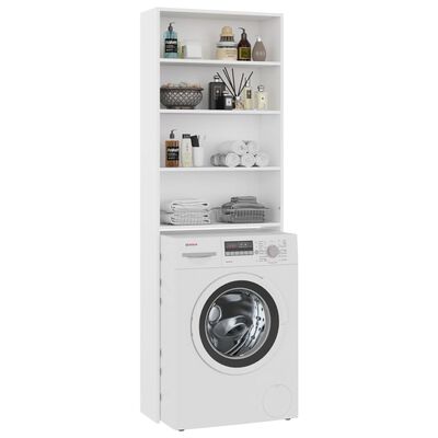vidaXL Omara za pralni stroj bela 64x24x190 cm