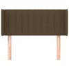 vidaXL Vzglavje z u&scaron;esi temno rjavo 103x16x78/88 cm blago
