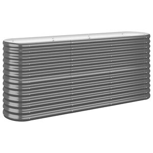 vidaXL Visoka greda iz cinkanega jekla 152x40x68 cm antracit