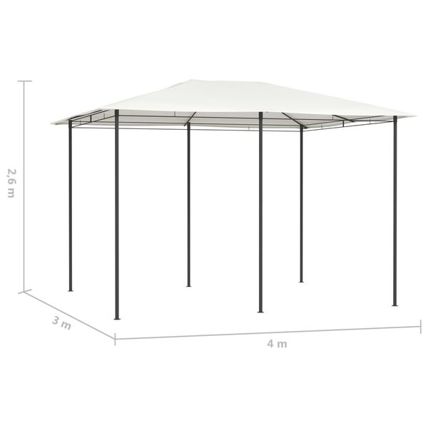 vidaXL Paviljon 3x4x2,6 m krem 160 g/m&sup2;