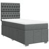 vidaXL Box spring postelja z vzmetnico temno siva 100x200 cm blago
