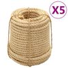 vidaXL Vrv iz sisala 5 kosov 14 mm 100 m