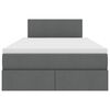 vidaXL Postelja z dodatnim prostorom za shranjevanje in LED osvetlitvijo