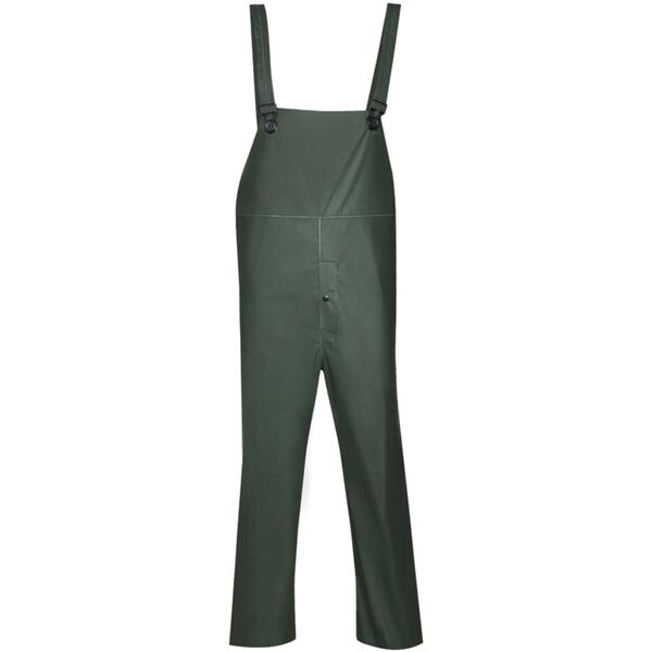 vidaXL Vodoodporna 2-delna Dežna Obleka s Kapuco Zelene Barve M