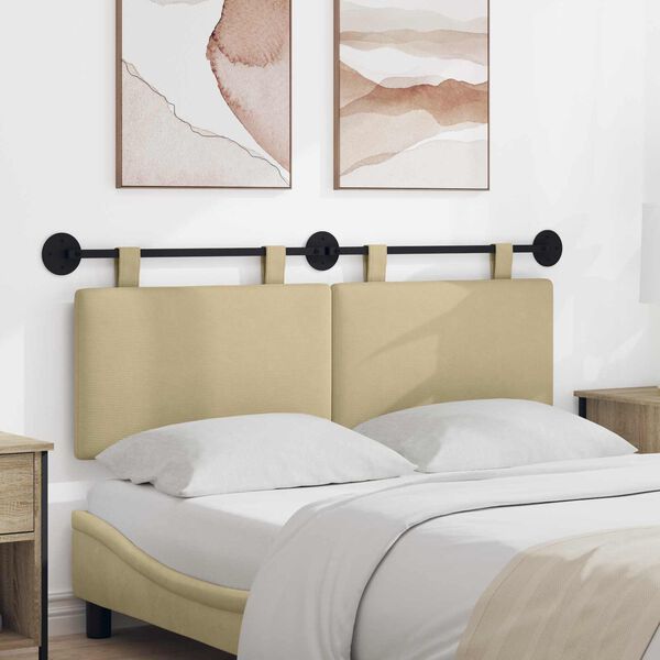 vidaXL Visoki naslon za glavo Svetlo zelena siva 150 x 55 x 5 cm