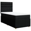vidaXL Box spring postelja z vzmetnico črn 90x190 cm blago
