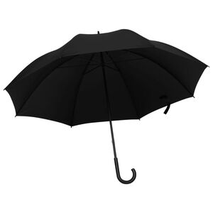 vidaXL Dežnik črn 130 cm