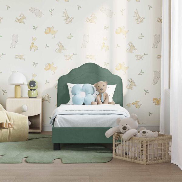 vidaXL Posteljica za malčke z vzglavjem Morsko zelena 70 x 140 cm