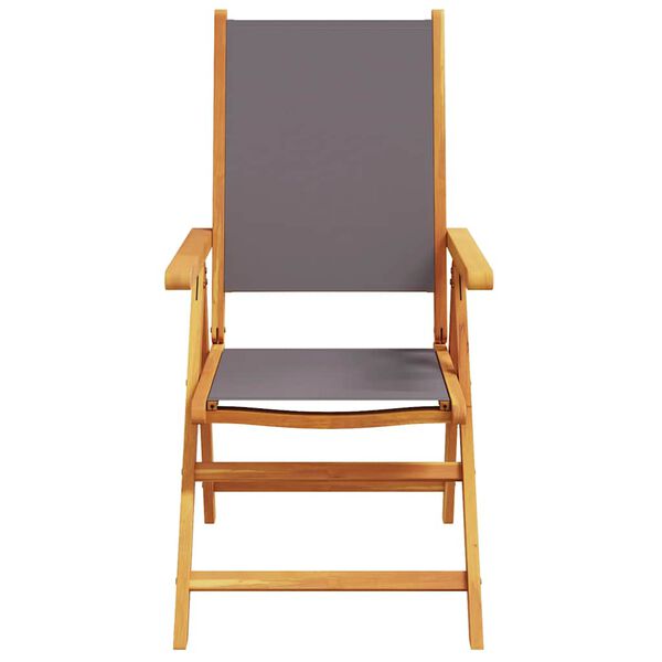 vidaXL Vrtna jedilna garnitura 7-delna antracit blago in trden les