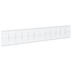 vidaXL Gabionska ko&scaron;ara s pokrovom 1200x50x200 cm pocinkano železo