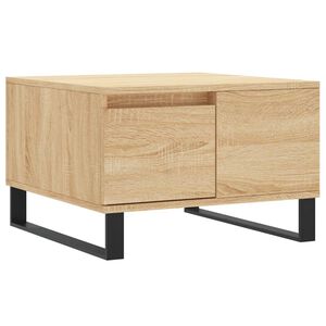 vidaXL Klubska mizica sonoma hrast 55x55x36,5 cm inženirski les