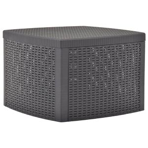 vidaXL Stranska mizica mocha 54x54x36,5 cm plastika