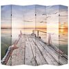 vidaXL Zložljiv paravan 228x170 cm jezero