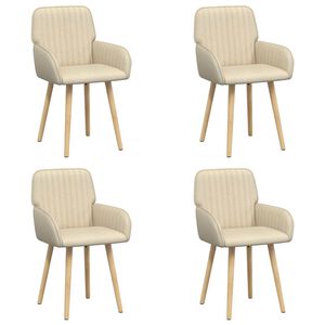 vidaXL Jedilni stoli 4 kos Blago Krem 56,5 x 50 x 87,5 cm