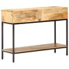 vidaXL Konzolna mizica 100x35x76 cm trden mangov les