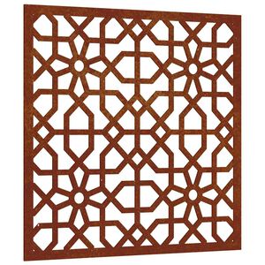 vidaXL Vrtna stenska dekoracija 55x55 cm corten jeklo mavra