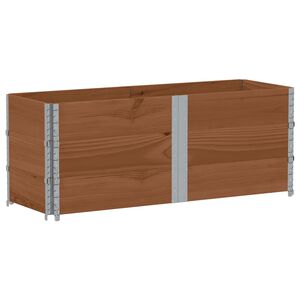 vidaXL Vrtno korito rjavo 150x50 cm trdna borovina