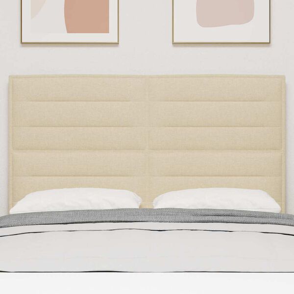 vidaXL Vzglavje z vzglavjem krema 144 cm Umjetno usnje