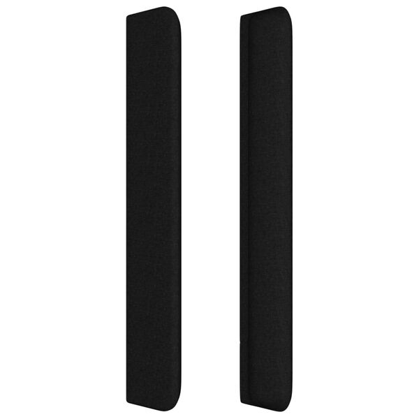 vidaXL Vzglavje z ušesi črno 103x16x118/128 cm blago