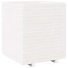 vidaXL Vrtno cvetlično korito belo 60x60x72,5 cm trdna borovina