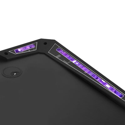 vidaXL Gaming miza LED Y-oblike črna in rdeča 110x60x75 cm