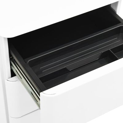 vidaXL Premična omara za dokumente bela 30x45x59 cm jeklo