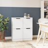 vidaXL Komode 2 kosa bele 30x30x70 cm konstruiran les