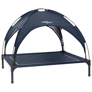 vidaXL Leži&scaron;če za psa 104 x 86 x 84,5 cm Jeklo Temno modra