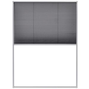 vidaXL Plise komarnik za okna aluminij 60x80 cm