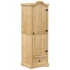 vidaXL Garderobna omara Corona 55x52x170 cm trdna borovina