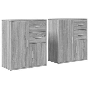 vidaXL Komoda 2 kosa siva sonoma 60x31x70 cm inženirski les