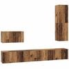 vidaXL Stenski TV kabinet 4 pcs Star les Konstruiran les