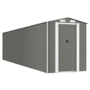 vidaXL Vrtna lopa svetlo siva 192x855x223 cm pocinkano jeklo