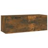 vidaXL Stenska omarica dimljeni hrast 100x36,5x35 cm konstruiran les
