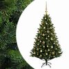 vidaXL Umjetno božično drevo z okrasnimi kroglami 120 cm 150 LED