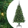 vidaXL Umestno božično drevo Zelena 120 cm PVC, jeklo in plastika