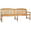 vidaXL Ročno izrezljana klop z rose 228 x 61 x 94,5 cm Trden tikov les