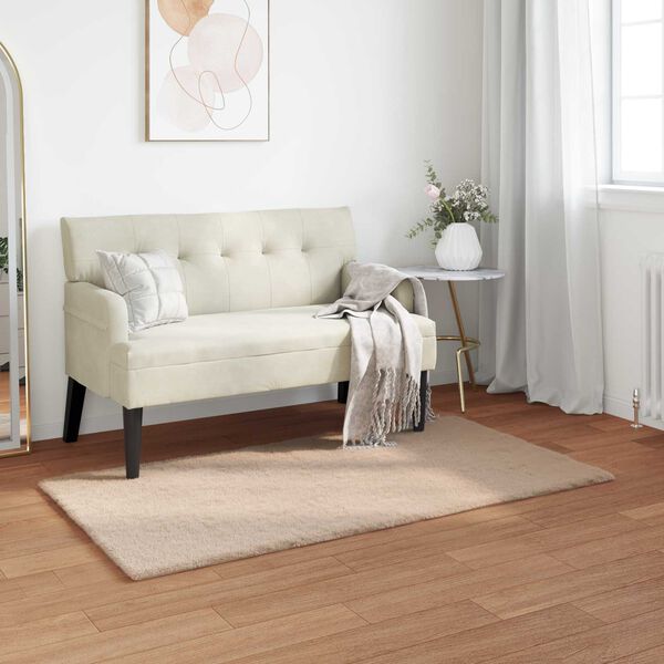 vidaXL Umetno zajčje preproga Olite Taupe 80 x 150 cm Poliester