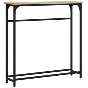 vidaXL Konzolna mizica sonoma hrast 75x19,5x75 cm inženirski les