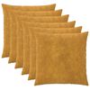 vidaXL Prevleka za blazino 6 pcs HEERLEN Rumena 60 x 60 cm Mikrofibra