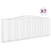 vidaXL Obokane gabion ko&scaron;are 7 kosov 400x30x140/160cm pocinkano železo