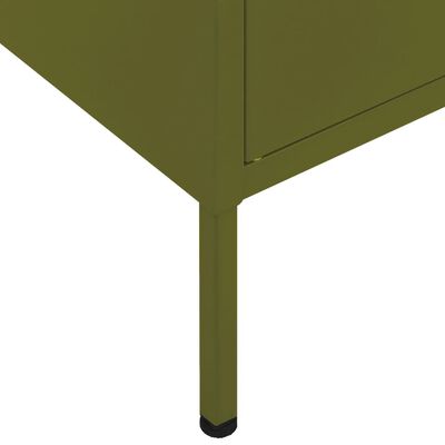 vidaXL Omara za shranjevanje olivno zelena 80x35x101,5 cm jeklo