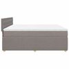 vidaXL Box spring postelja z vzmetnico taupe 180x200 cm blago