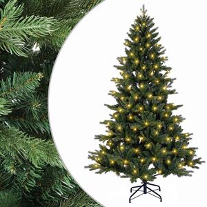 vidaXL Umetno Zložljivo Božično Drevo 120 cm 150 LED Toplo bela