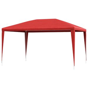 vidaXL Zabavni &scaron;otor 400 x 300 x 255 cm Rdeča PE in jeklo