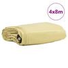 vidaXL Tarpaulin 650g / m² Bež 4 x 8 m Platno s PVC premazom