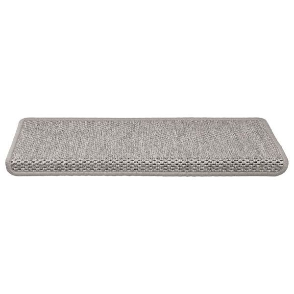 vidaXL Samolepilne preproge za stopnice sisal 15 kosov 65x21x4 cm