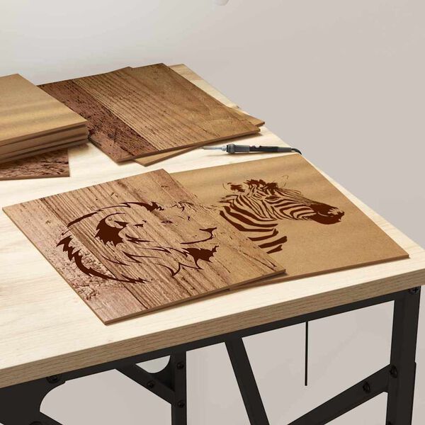 vidaXL Dekorativni paneli 12 pcs Star les 21 x 30 x 0.3 cm