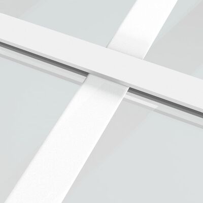 vidaXL Drsna vrata ESG steklo in aluminij 76x205 cm bela