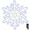 vidaXL Božični snežak 156 LED Modra 55,5 x 55,5 x 0,75 cm PVC
